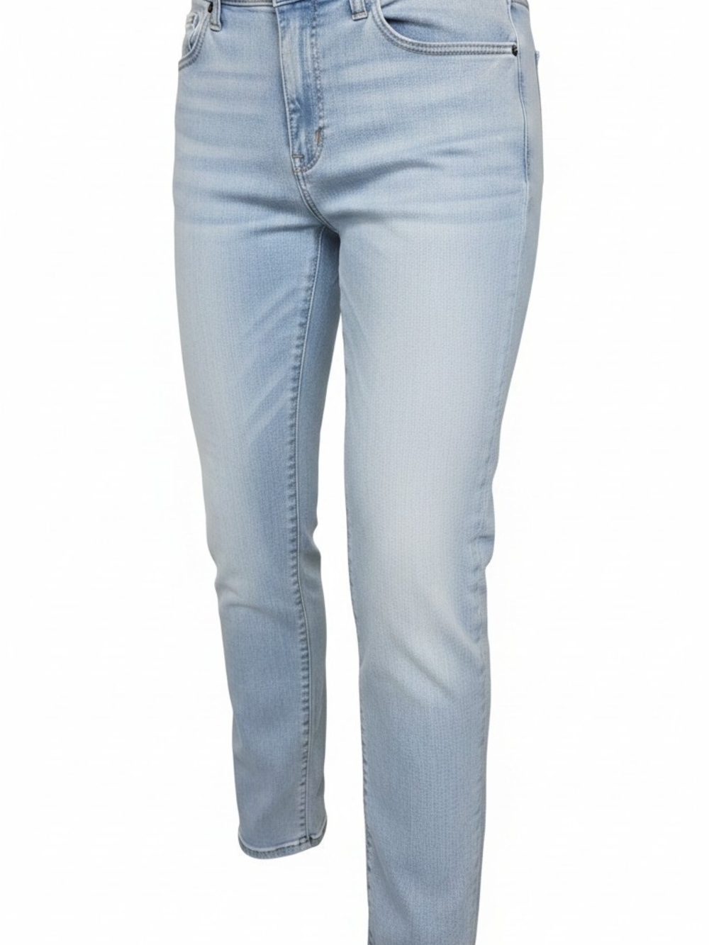 American Eagle Outfitters Light Wash High-Rise Slim Straight Jeans